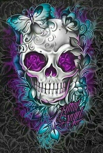 Diamantmalerei Blume Schmetterling Totenkopf - SEOS Shop ®