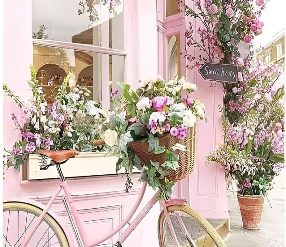 Diamantmalerei-Fahrrad im Blumenladen - SEOS Shop ®
