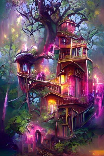 Diamantmalerei Rosa Baumhaus - SEOS Shop ®