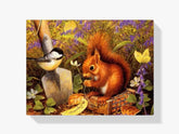 Diamond Painting Eichhörnchen mit Vogel - SEOS Shop ®