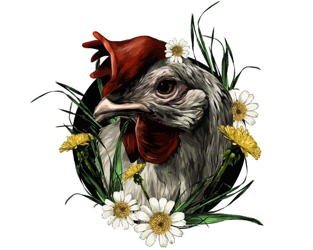 Diamantmalerei – Hahn im Blumenmantel – SEOS®