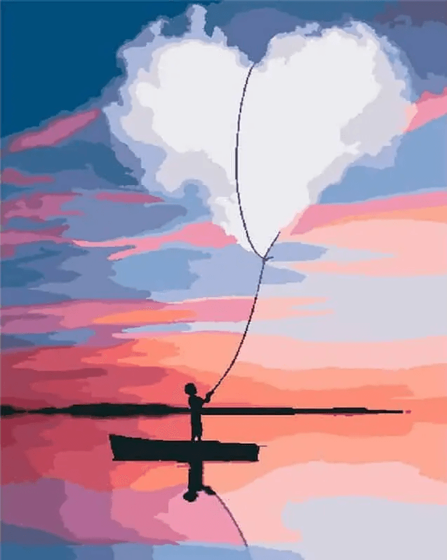 Diamantmalerei - Herz auf einem Boot - SEOS Shop ®