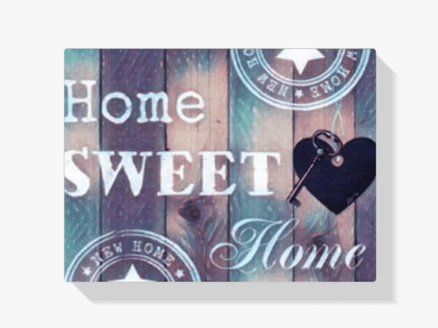 Diamond Painting Home Sweet Home blau violett – SEOS Shop®