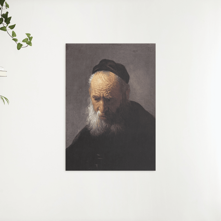 Diamond Painting Kopf eines alten Mannes mit Mütze, von Rembrandt - SEOS Shop