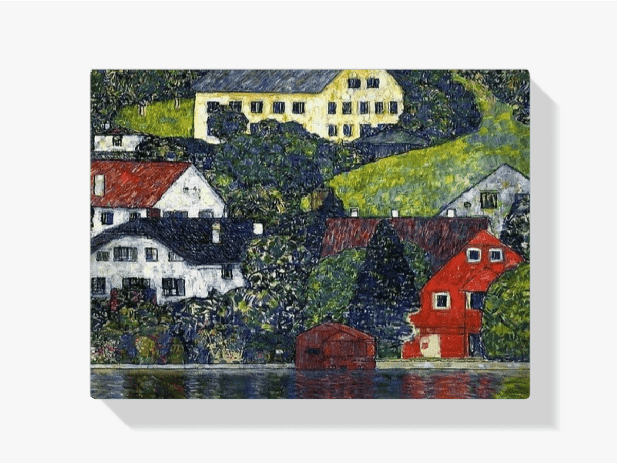 Diamond Painting Häuser bei Unterach am Attersee - SEOS Shop ®