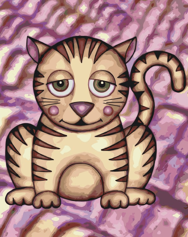 Diamond Painting - Katze mit lila Wangen - SEOS®
