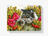 Diamantmalerei Katze auf dem Zaun - SEOS Shop ®