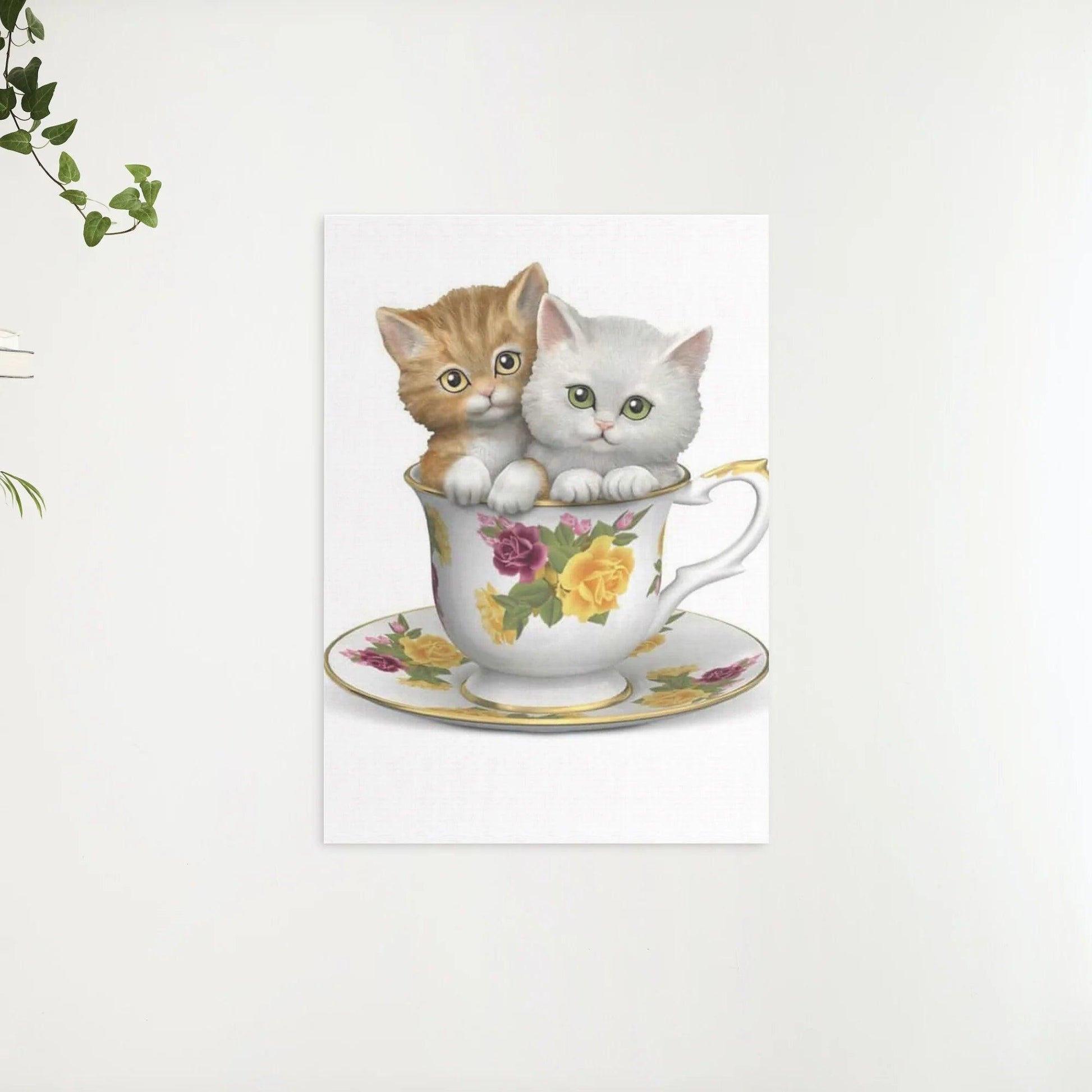 Diamantmalerei Kätzchen in einer Teetasse - SEOS Shop ®