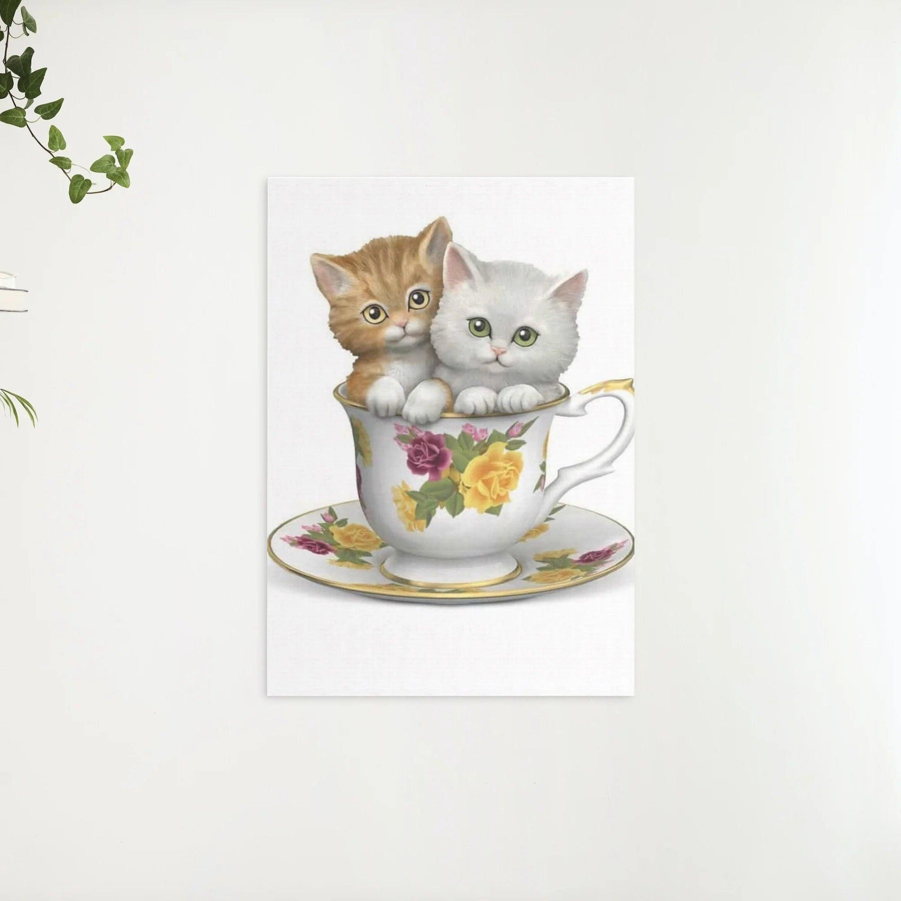 Diamantmalerei Kätzchen in einer Teetasse - SEOS Shop ®