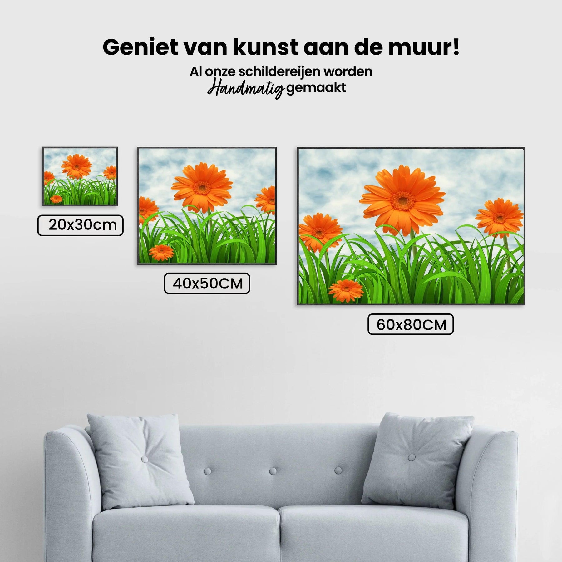 Diamantmalerei Orange Gänseblümchen - SEOS Shop ®