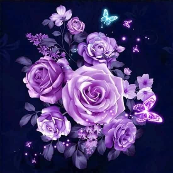 Diamant-Malset Lila Blumen - SEOS Shop ®