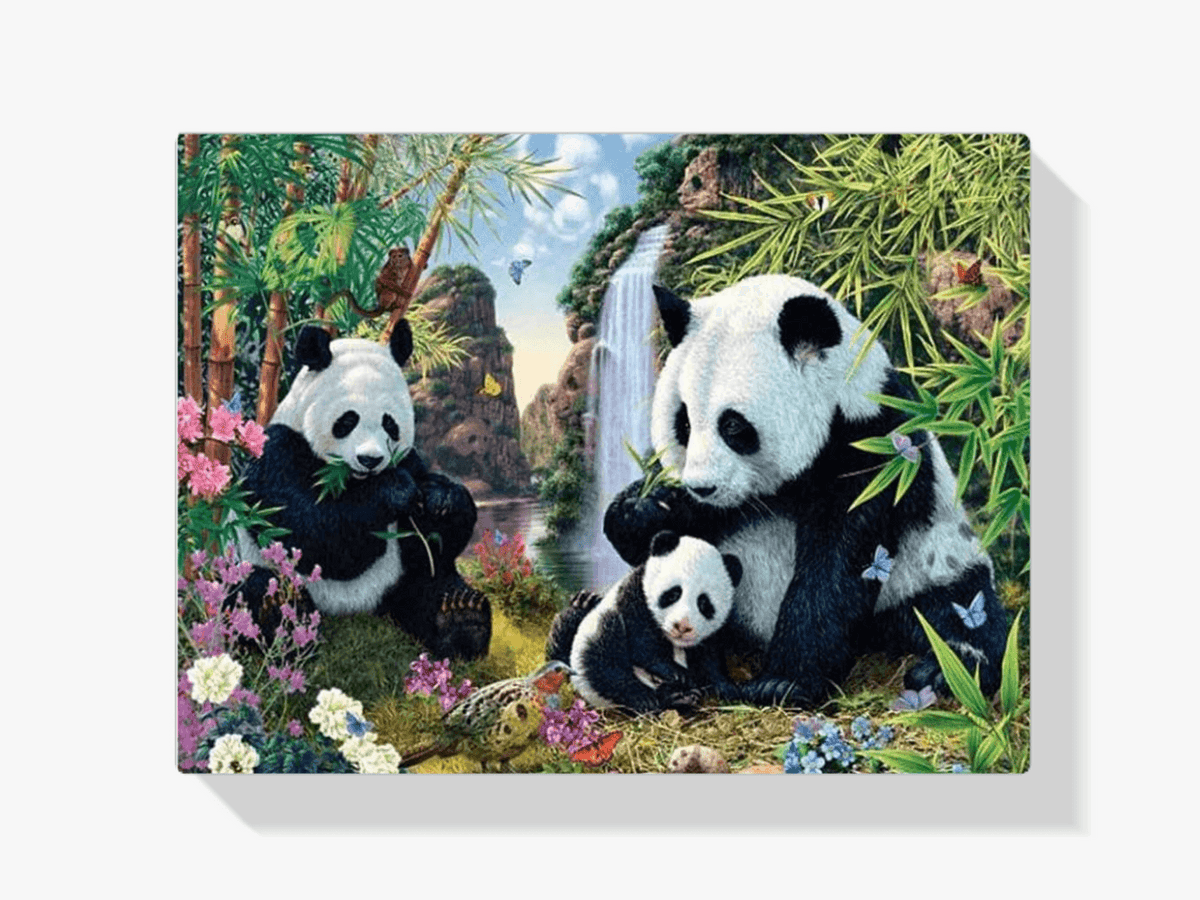 Diamantmalerei Pandas essen Bambus - SEOS Shop ®