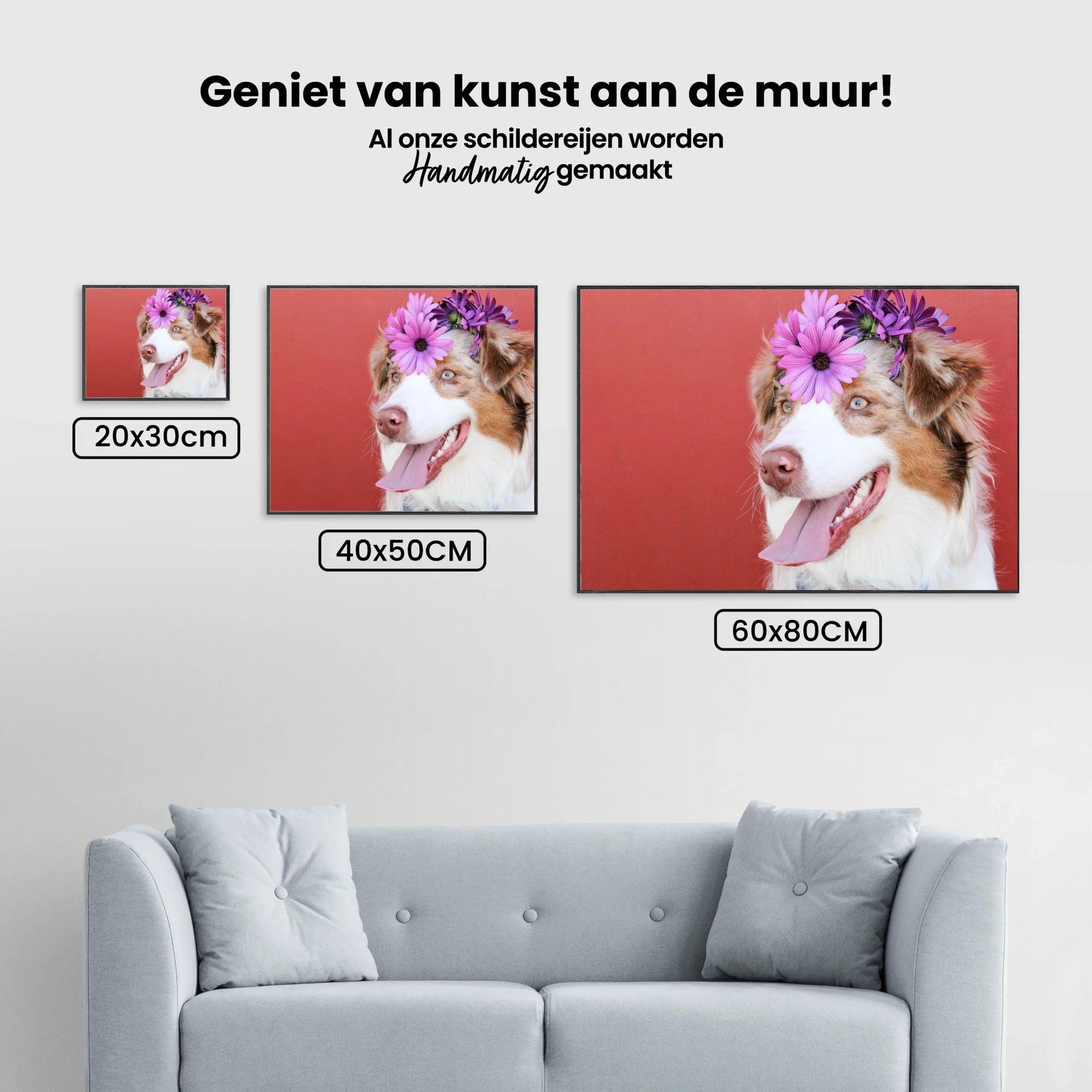 Diamond Painting Welpe mit Blume auf dem Kopf - SEOS Shop ®