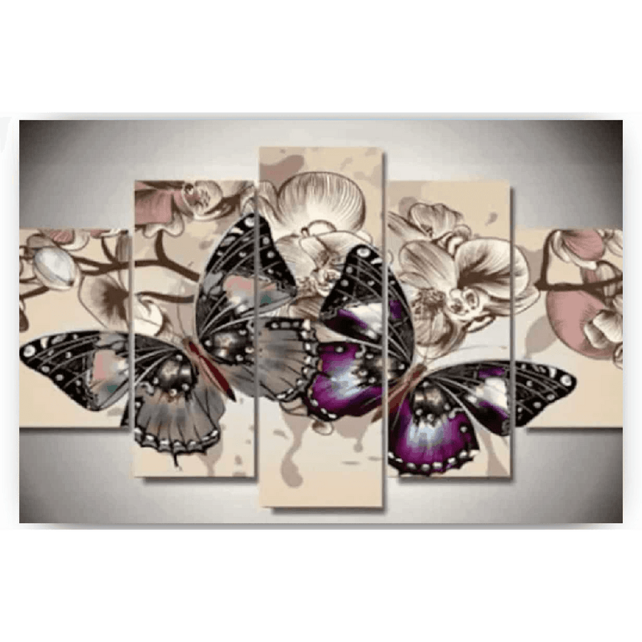 Diamantmalerei Schmetterlinge 5 Panele - SEOS Shop ®