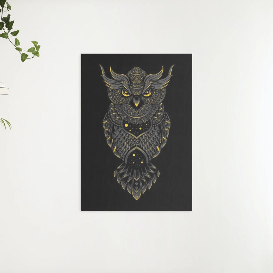 Diamantmalerei Schwarze und gelbe Eule - SEOS Shop ®