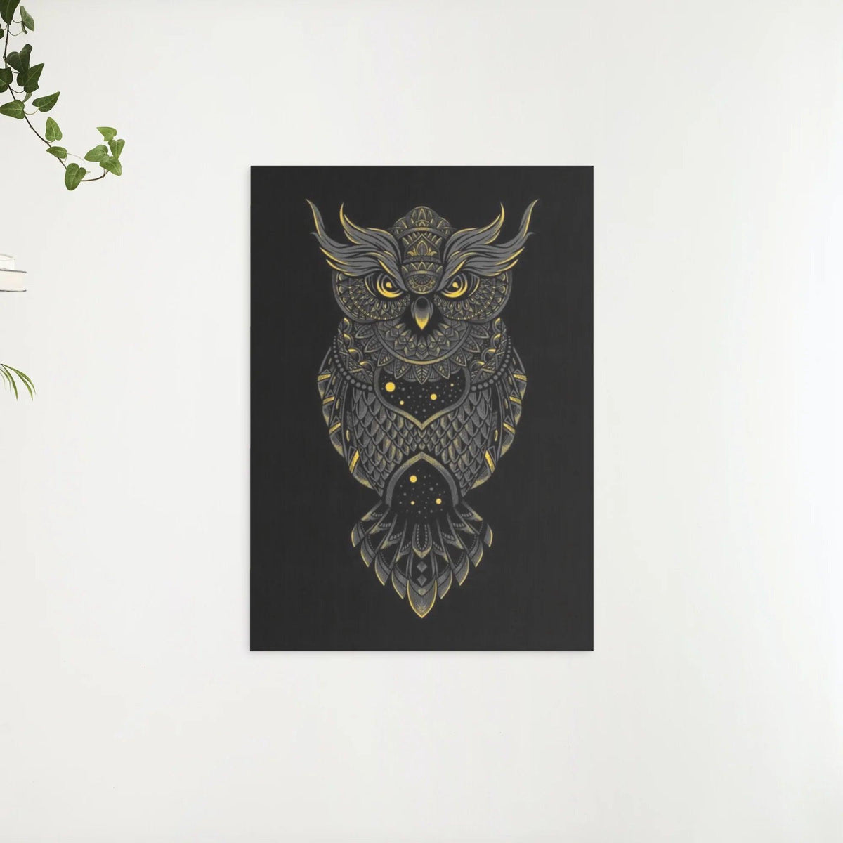 Diamantmalerei Schwarze und gelbe Eule - SEOS Shop ®