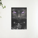 Diamantmalerei Schwarze Katze und lila Augen - SEOS Shop ®