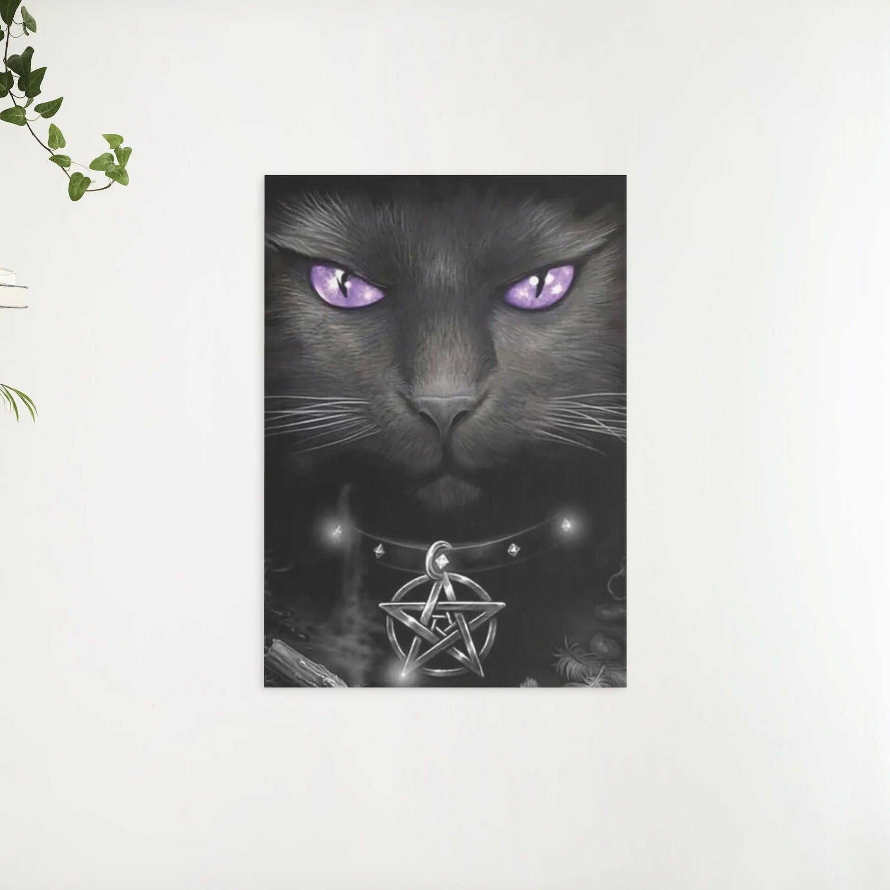 Diamantmalerei Schwarze Katze und lila Augen - SEOS Shop ®