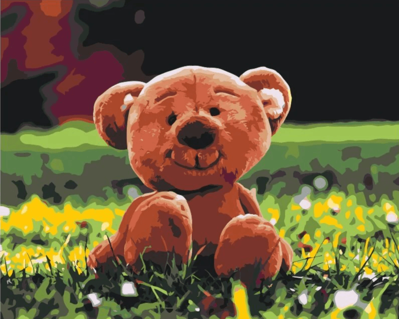 Diamantmalerei - Bär im Gras - SEOS®