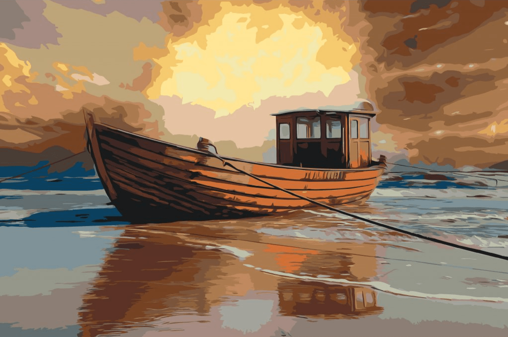 Diamantmalerei - Boot auf See 2 - SEOS Shop ®