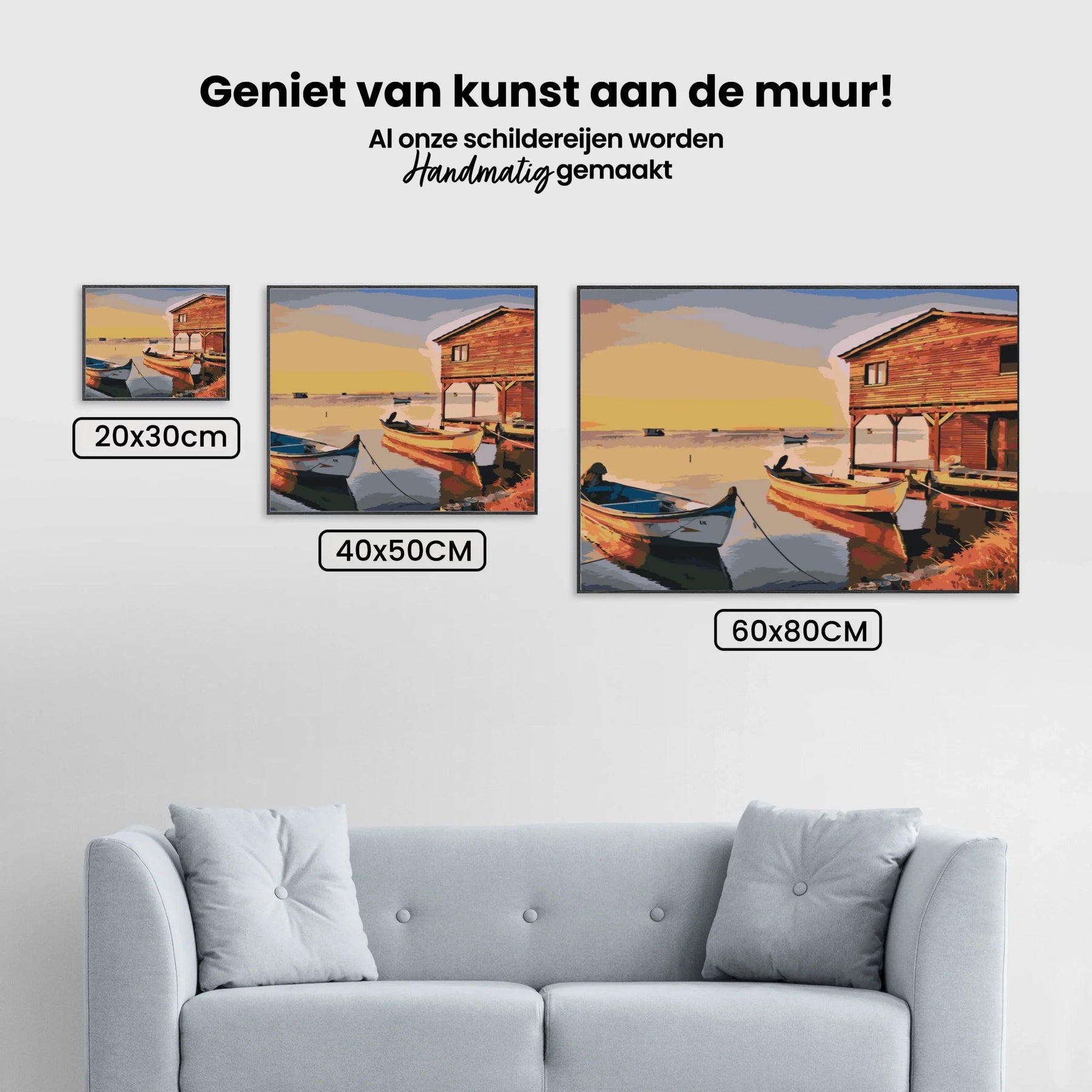 Diamond Painting - Boote und Holzhütte - SEOS Shop ®