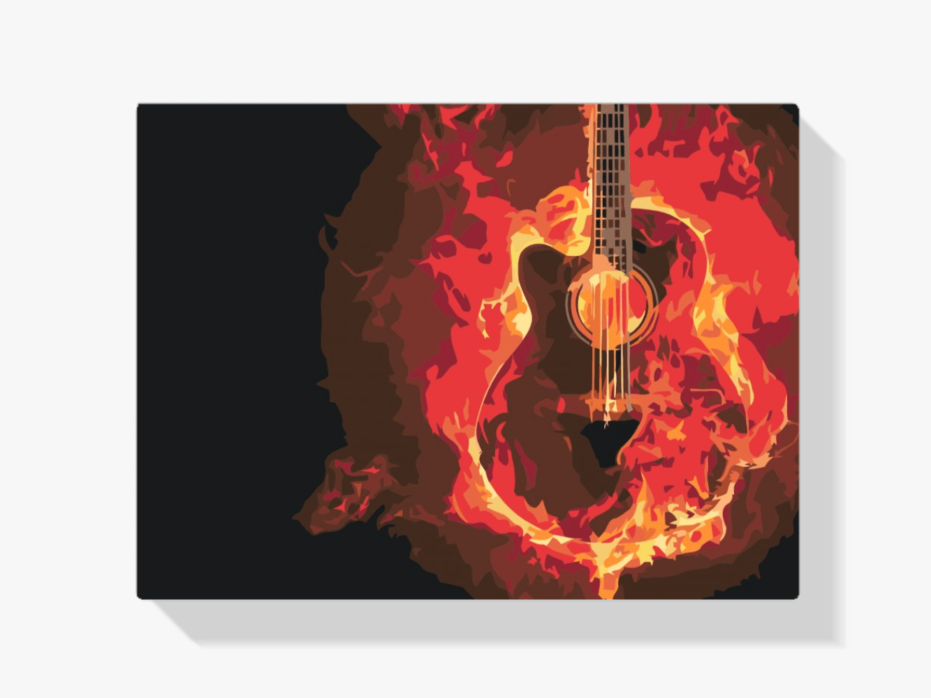 Diamantmalerei - Brennende Gitarre - SEOS Shop ®