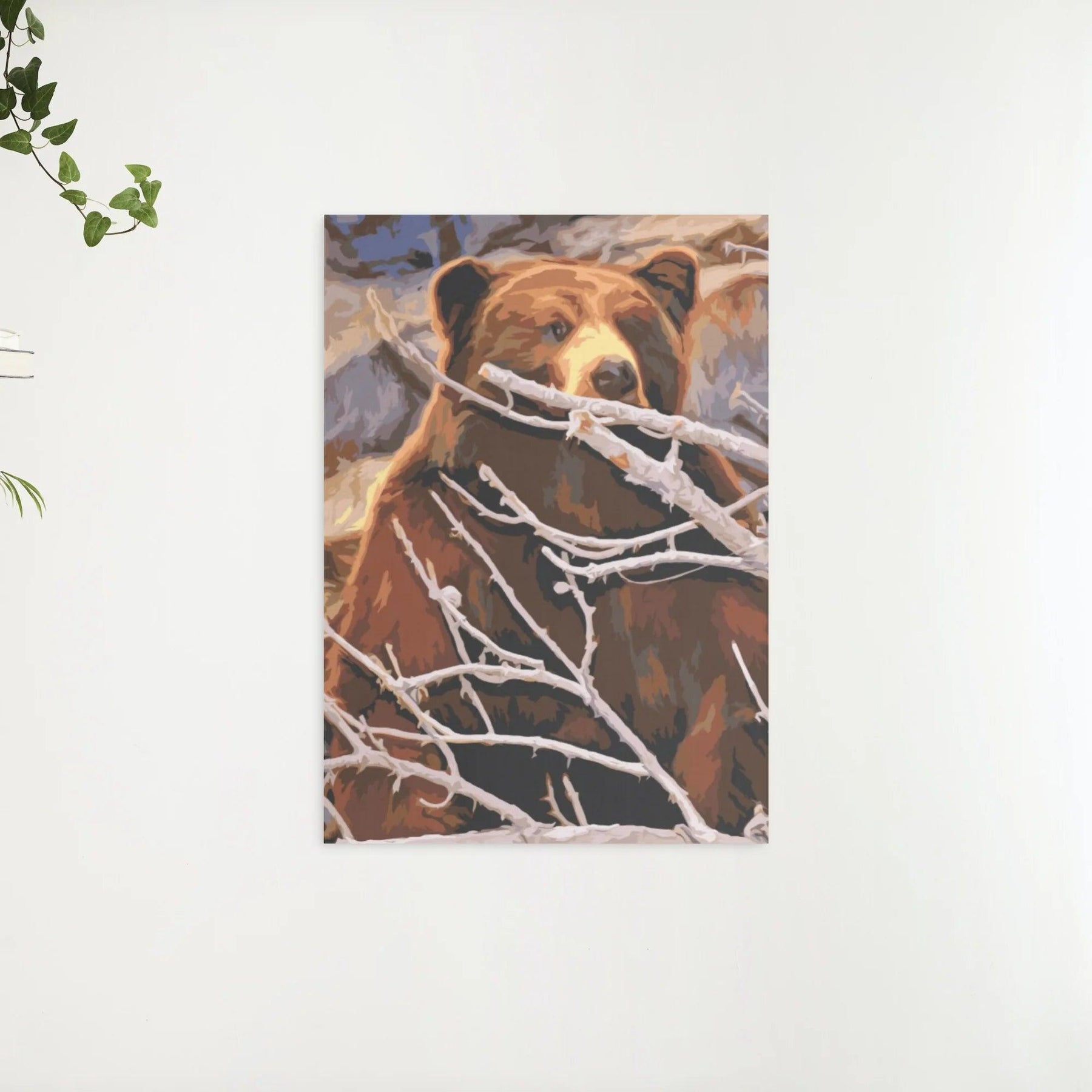 Diamantmalerei – Ein Bär lauert auf Beute – SEOS®