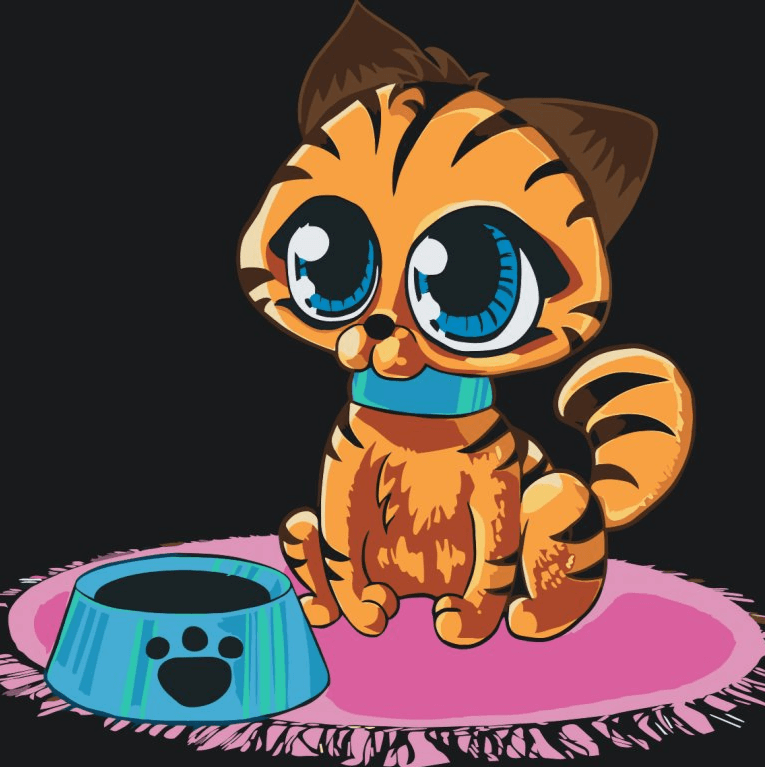 Diamond Painting – Eine Katze mit großen Augen – SEOS®