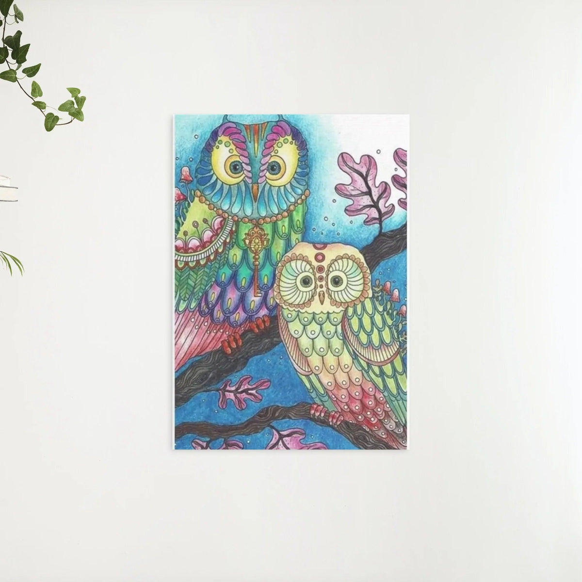 Diamantmalerei - Farbige Eule - SEOS®