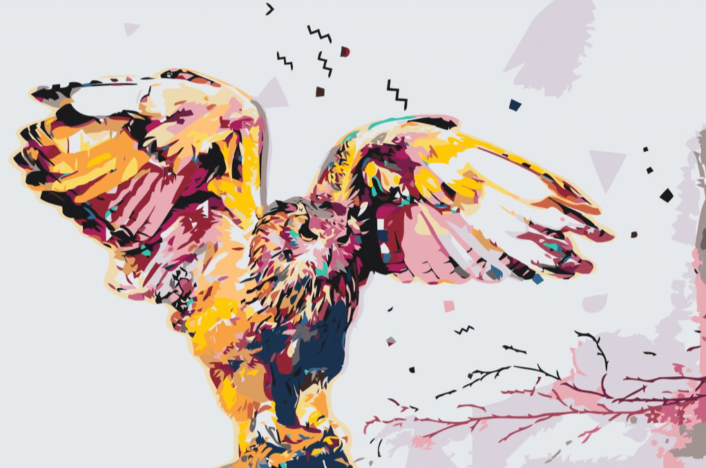 Diamantmalerei - Goldene Schneeeule - SEOS®