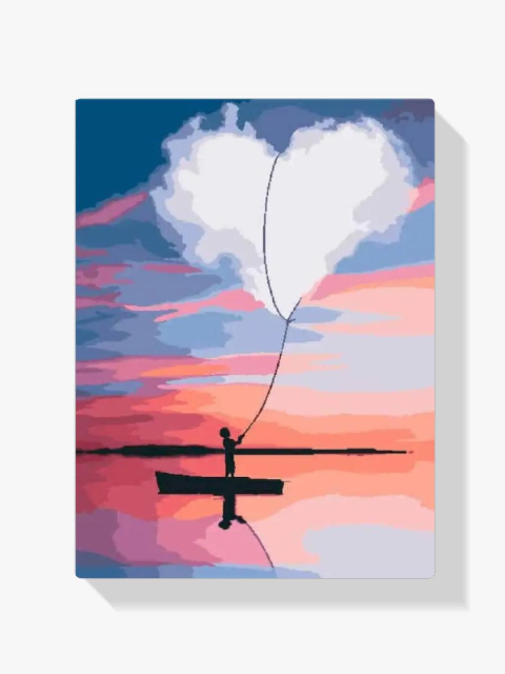 Diamantmalerei - Herz auf einem Boot - SEOS Shop ®