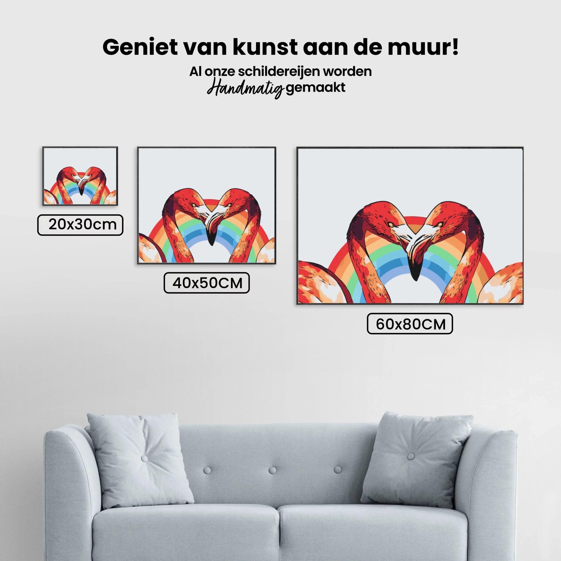 Diamond Painting – Herzförmige Flamingos – SEOS®