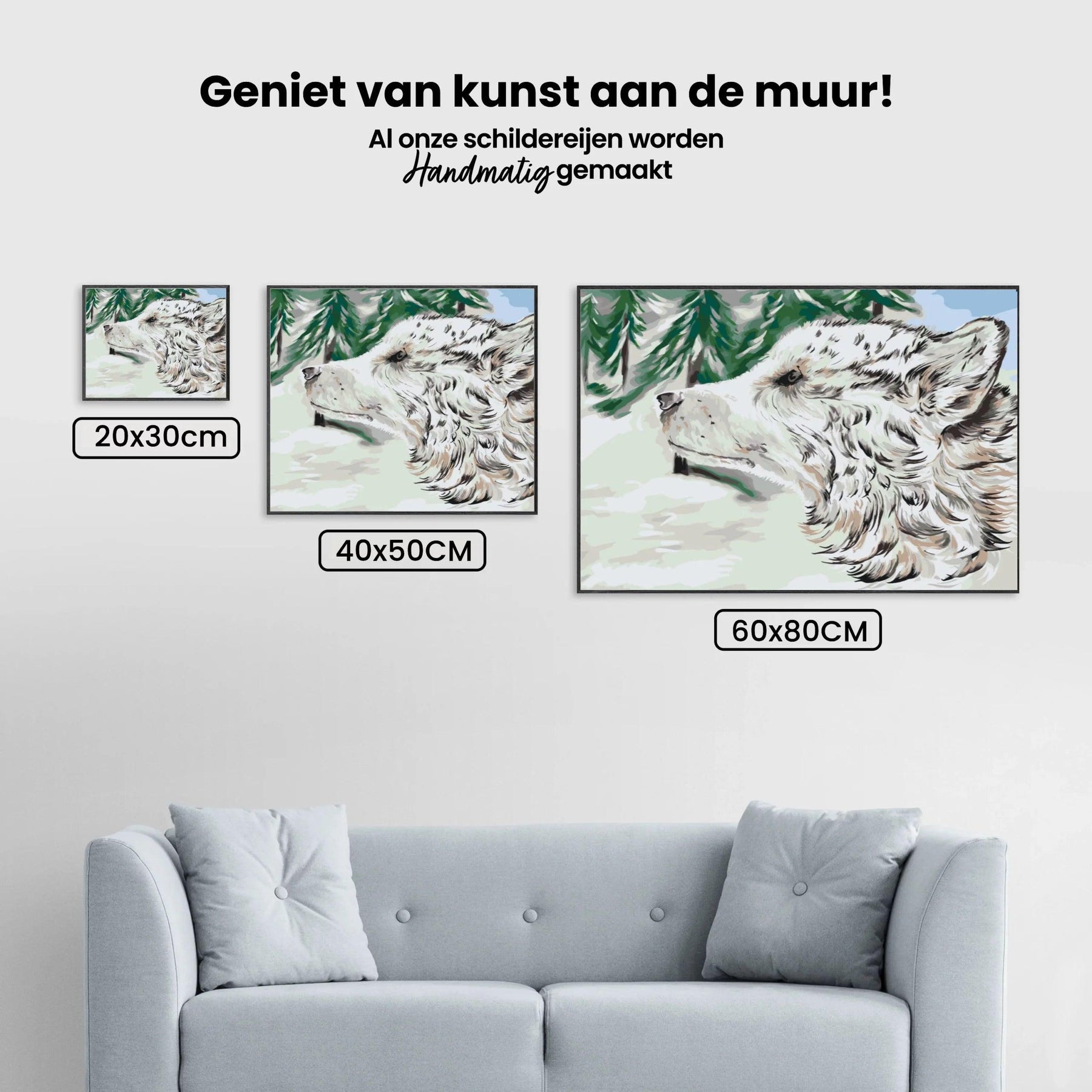 Diamantmalerei - Hund im Schnee - SEOS®