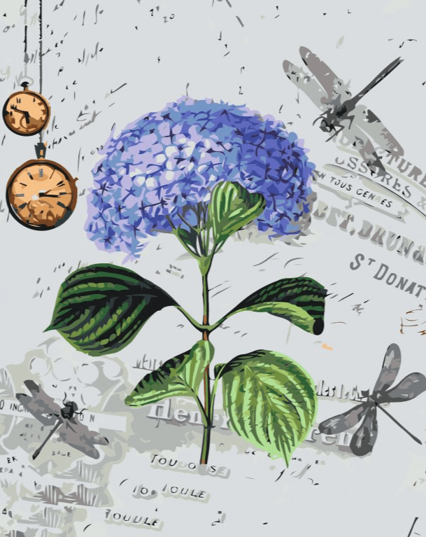 Diamantmalerei – Hortensien und Libellen – SEOS®