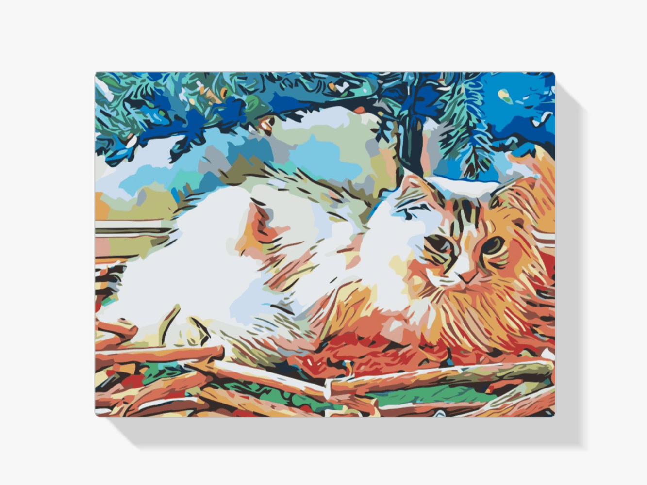 Diamantmalerei - Katze unter dem Baum - SEOS®