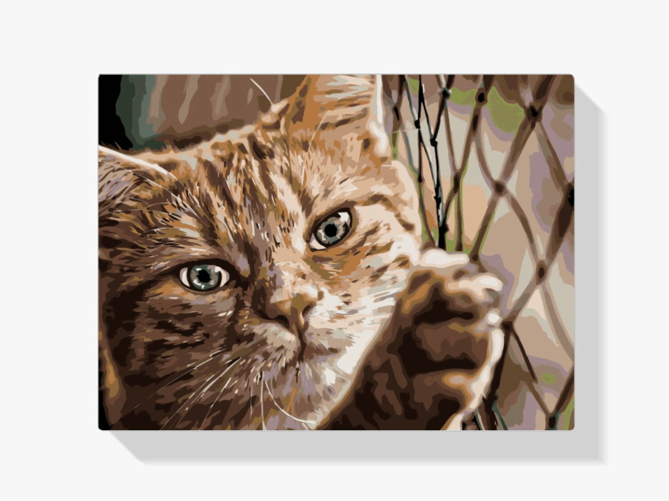 Diamantmalerei - Katze auf dem Zaun - SEOS®