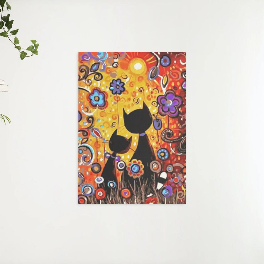 Diamond Painting - Kätzchen mit Blumen - SEOS®