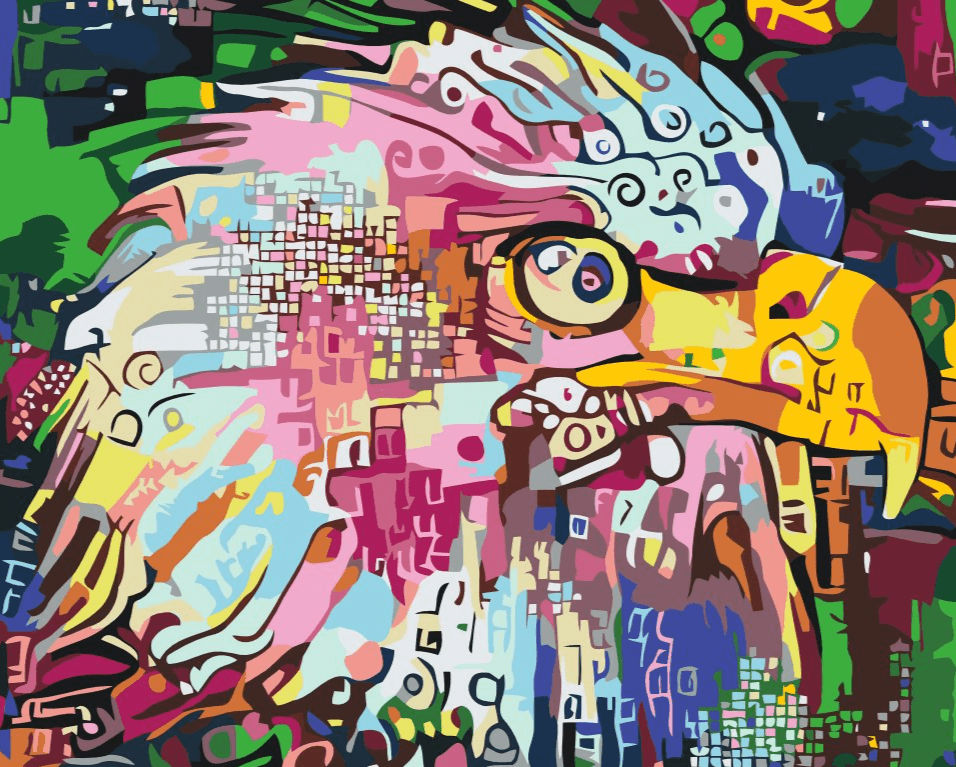 Diamantmalerei – Bunter Adler – SEOS®