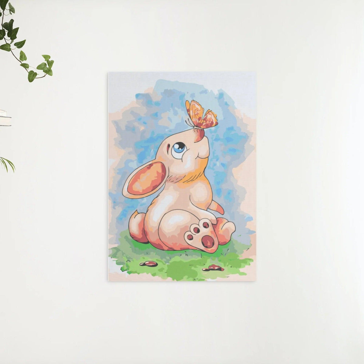 Diamond Painting - Kaninchen mit Schmetterling auf der Nase - SEOS®