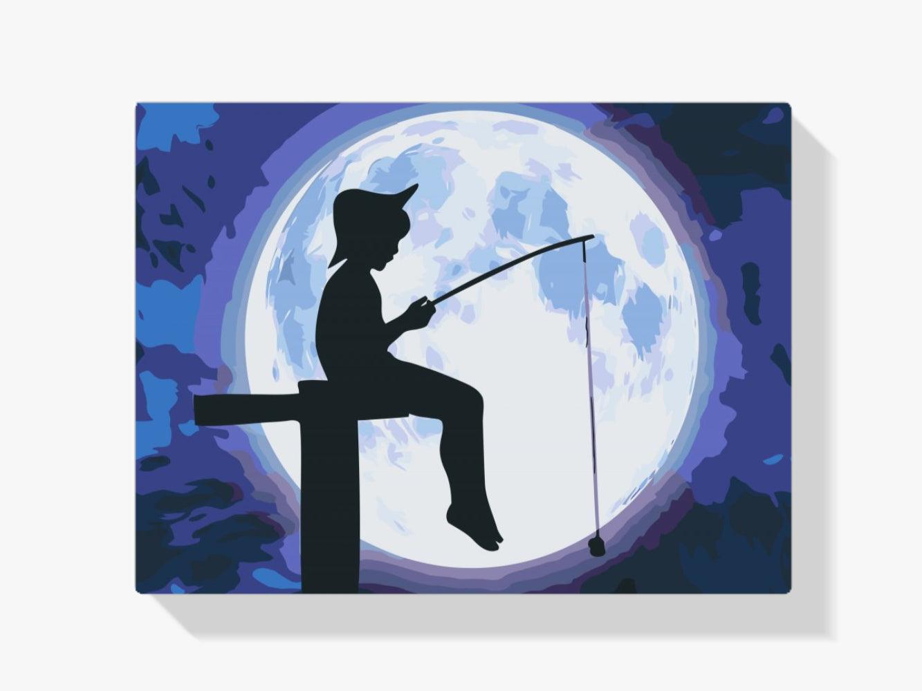 Diamantmalerei - Fische unter dem Vollmond - SEOS Shop ®