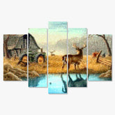Diamond Painting Hirsch auf der Wiese 5-teilig - SEOS Shop ®