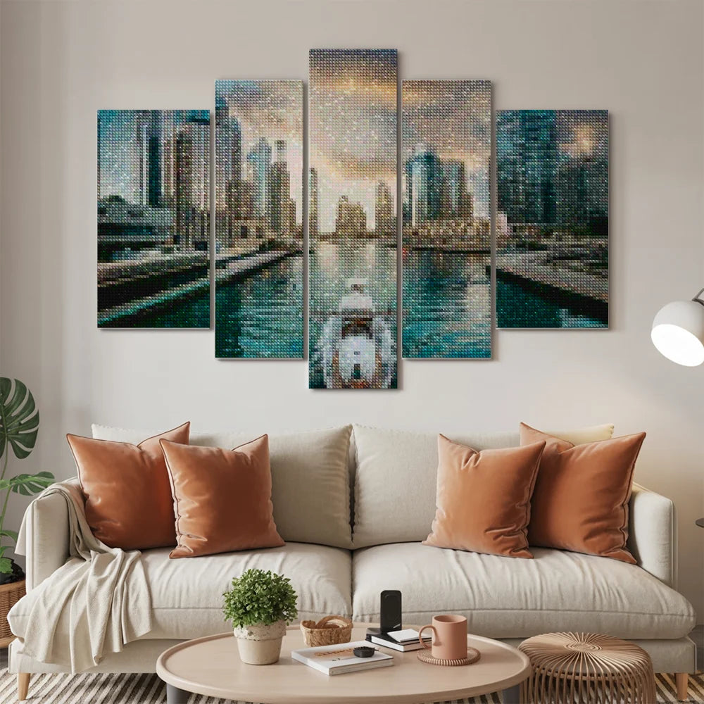 Diamond Painting Schöne Gebäude in der Stadt 5 Teile - SEOS Shop ®