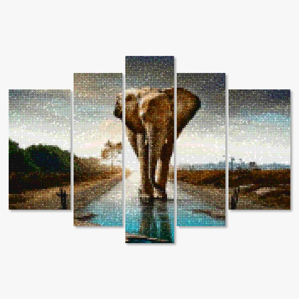 Diamond Painting Elefant 5-teilig - SEOS Shop ®