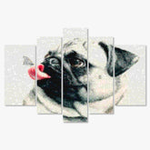 Diamond Painting Welpe mit Schmetterling auf der Zunge 5-teilig - SEOS Shop ®