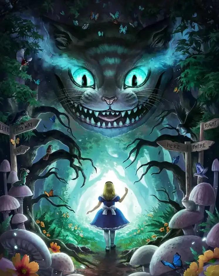 Diamantmalerei – Alice betritt das Wunderland