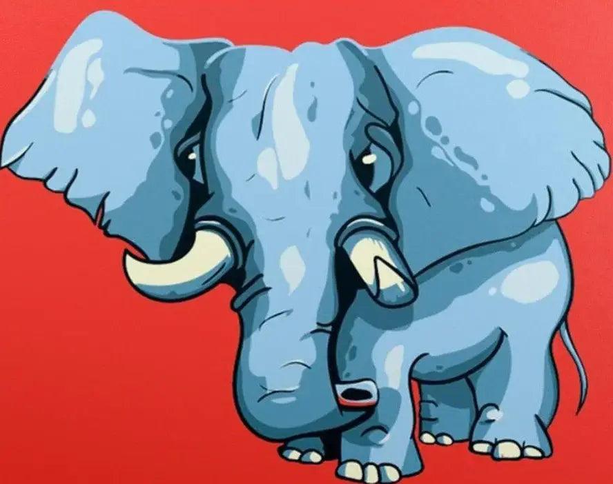 Diamantmalerei - Elefantenbabykalb