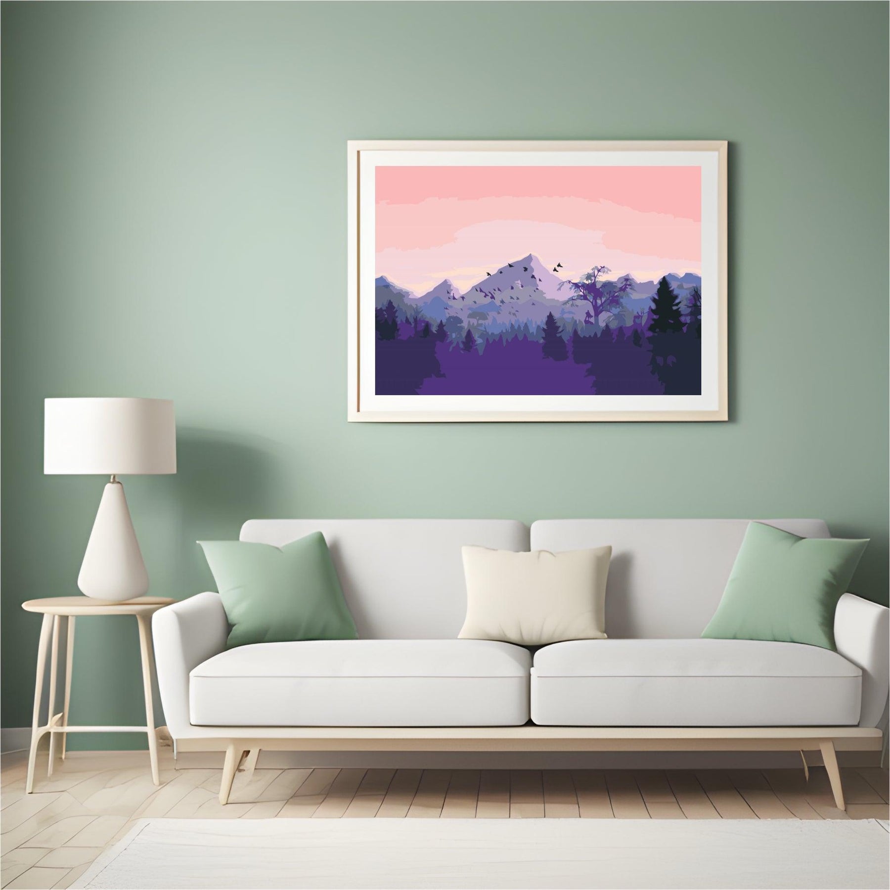 Diamantmalerei - Berge bei Sonnenuntergang - SEOS Shop ®