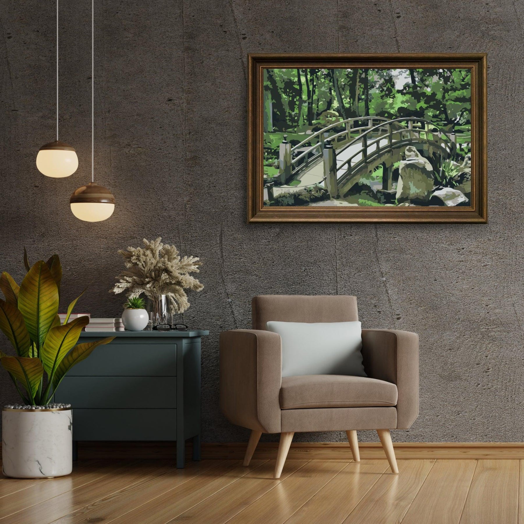 Diamond Painting - Brücke im Garten - SEOS Shop ®