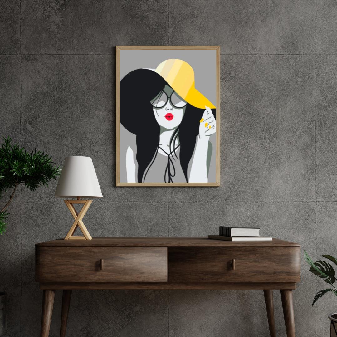 Diamond Painting - Die Dame mit dem gelben Hut - SEOS Shop ®