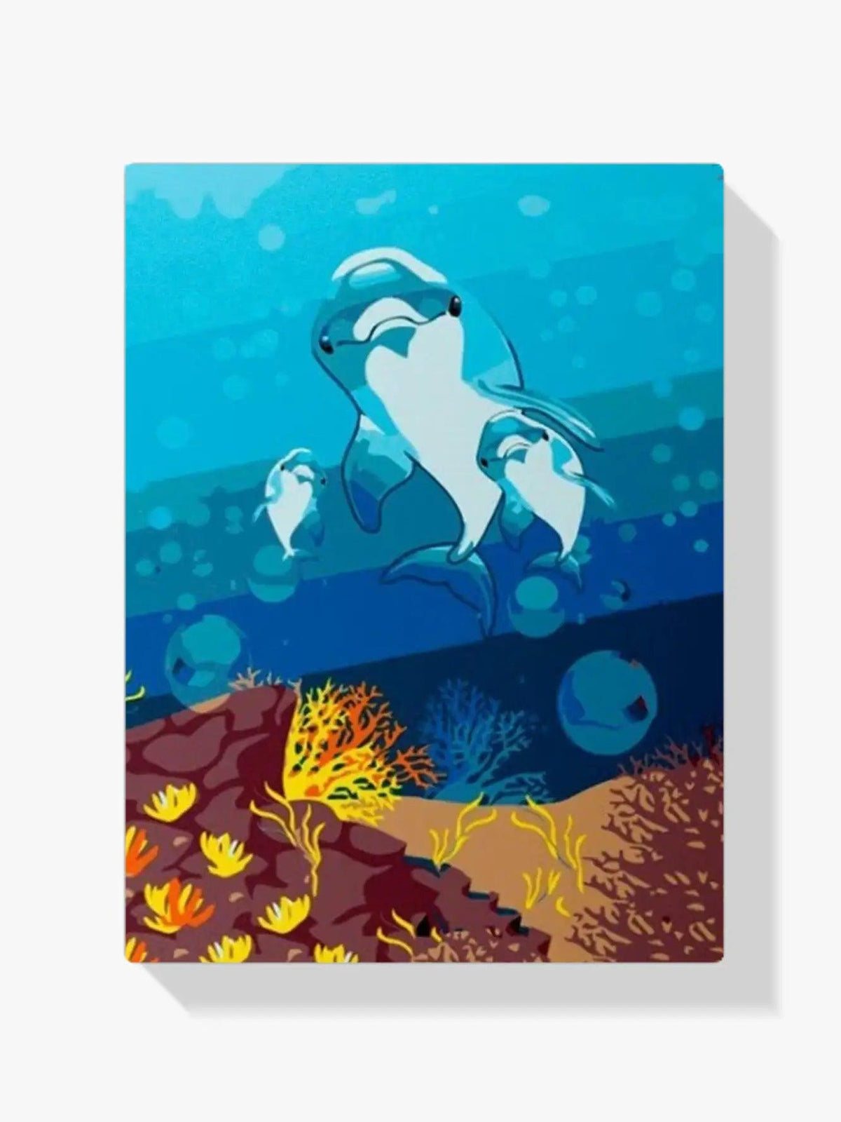 Diamantmalerei - Delfinfamilie